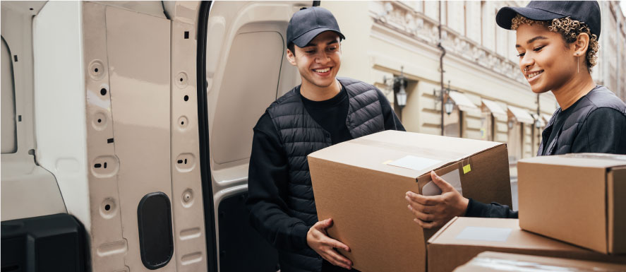 Despachadores con cajas